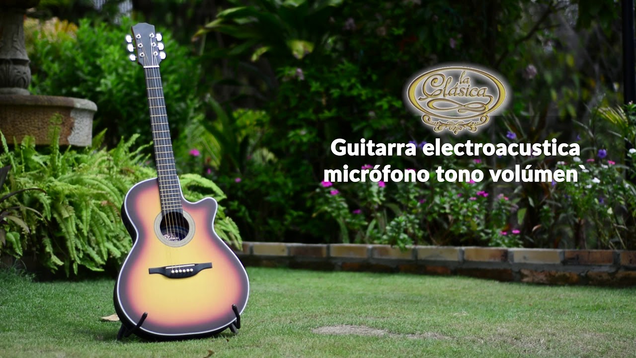 GUITARRA ELECTROACUSTICA MICROFONO TONO Y VOLUMEN