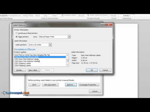 how to create labels in word