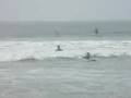 Caleb Gonzalez surfs his first wave