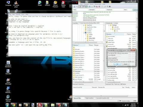 how to change wordpress language