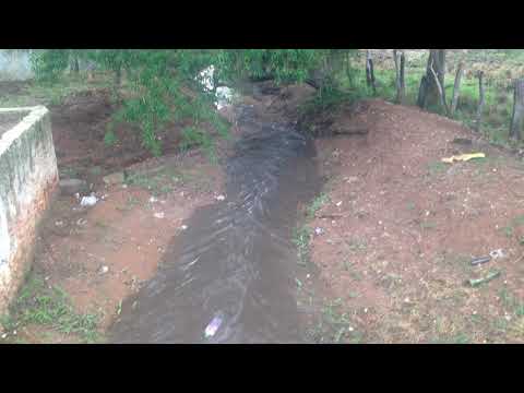 Água chegando no rio da ponte em Inúbia/BA