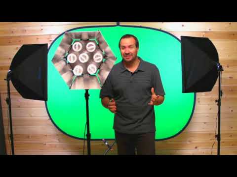Chroma Key - Photography Lighting set up for chroma key green screen useful for video lighting and for still digital photography, featuring smick.co.uk continuous lightin...