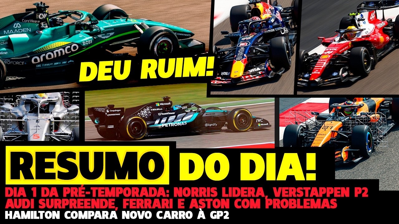 🚨DIA 1: ASTON DÁ PROBLEMA, NORRIS LIDERA, SIDEPOD DA AUDI E HAMILTON RECLAMA | FÓRMULA 1 | GPEMCASA