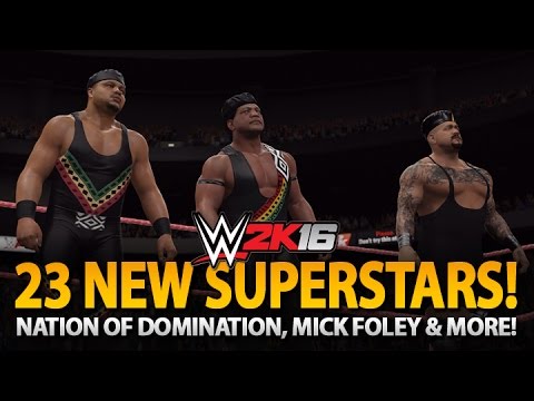 WWE 2K16: 23 New Superstars! Nation of Domination, Dude Love & More Revealed!