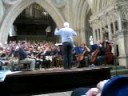 charlotte ellett, the somerset chamber choir & the southern sinfonia rehearsing for august 2nd 2008 concert at wells cathedral