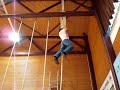 Rope climbing,only hands. Rope climbing,only hands.