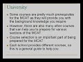 MCAT Strategy - Course Selection for MCAT Success Ep1
