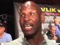 Benard Hopkins talks about facing Kelly Pavlik to the press