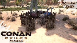 CONAN EXILES: MODDED - Ostrich Farm! - EP06 (Gameplay feat. Pojkband!)