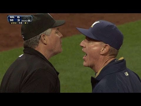 Roenicke - 4/23/13: Brewers manager Ron Roenicke is ejected in the fifth inning following a disagreement with the umpiring crew Check out http://MLB.com/video for more!...