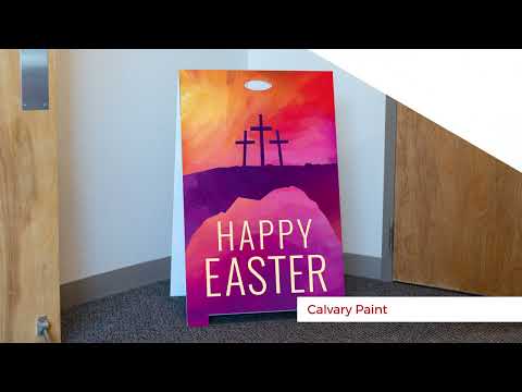 Banners, Easter, Abstract Tomb Happy Easter Welcome, 2' x 3' Video