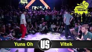 Yuns Oh vs Vitek – Respect My Talent-2015 POPPING FINAL