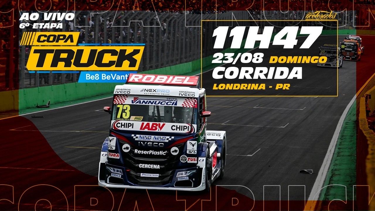 COPA TRUCK AO VIVO E COM IMAGENS - Corrida  - LONDRINA/PR - Domingo (23/08) - 11h47