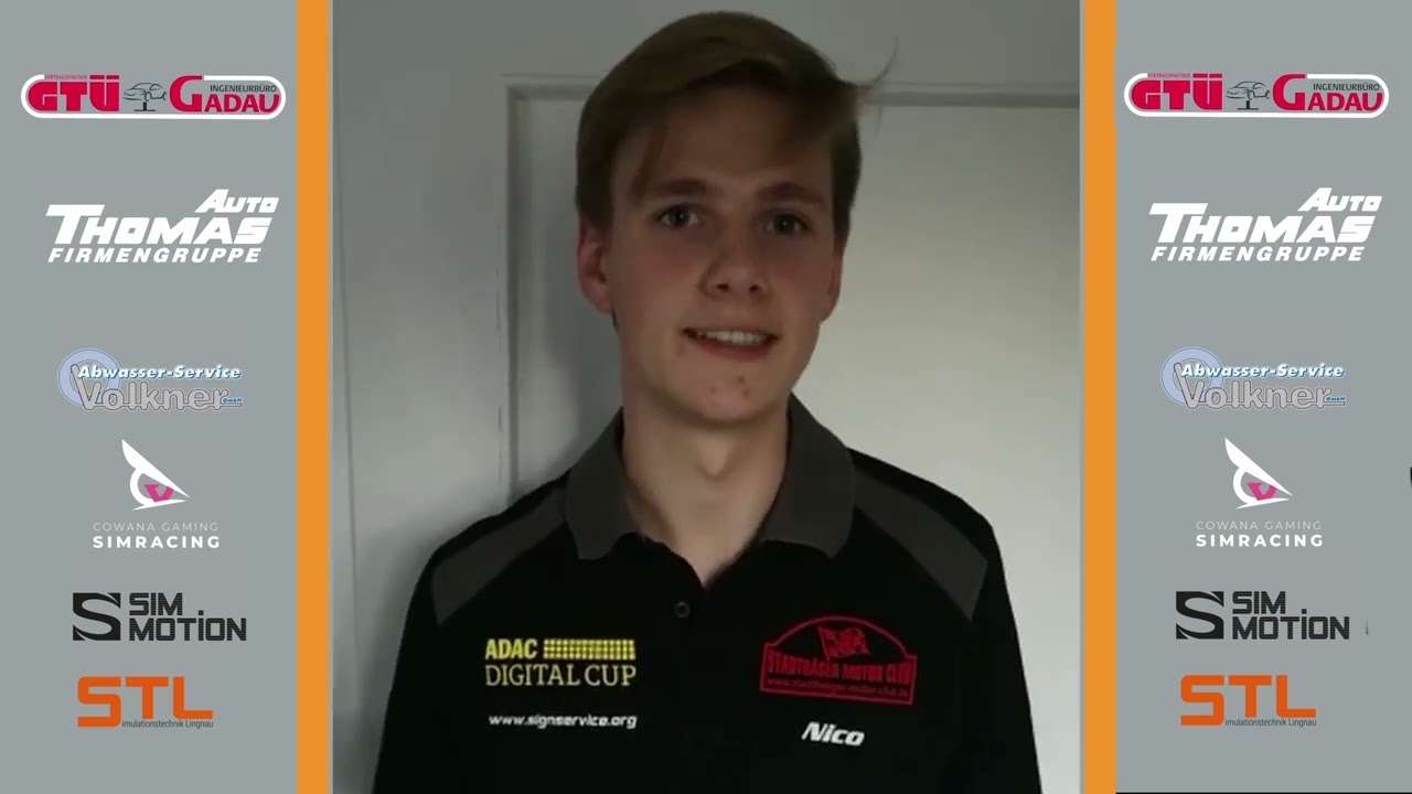 ABA eSports Masters Fahrervorstellung Nico Beyer Team Race2Fit