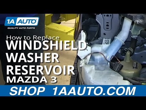 How To Install Replace Leaking Windshield Washer Reservoir 2004-09 Mazda 3