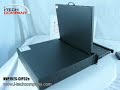 2U Short Depth Dual Slides Rackmount LCD Monitor CAT 5 KVM