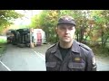 Wywr�cona cysterna - wypadek na drodze 901
