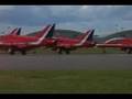 Vulcan and Red Arrows takeoff