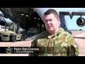 Army M1A1 Abrams airlifted in an Air Force C-17A