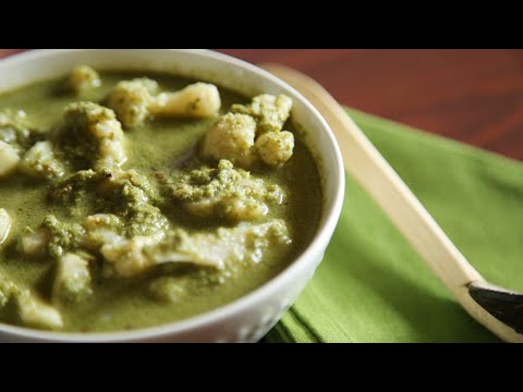 Cauliflower Green Curry | Indian Curry Recipe | Divine Taste With Anushruti