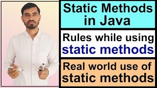 Static Methods in Java (Hindi) || Static Keyword in Java