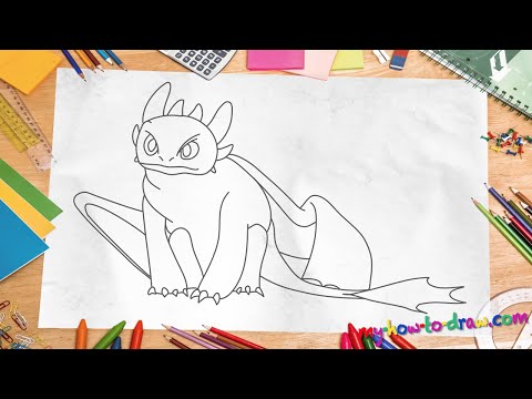how to draw toothless