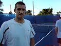 Jamie Murray and Max Mirnyi give tennis instruction