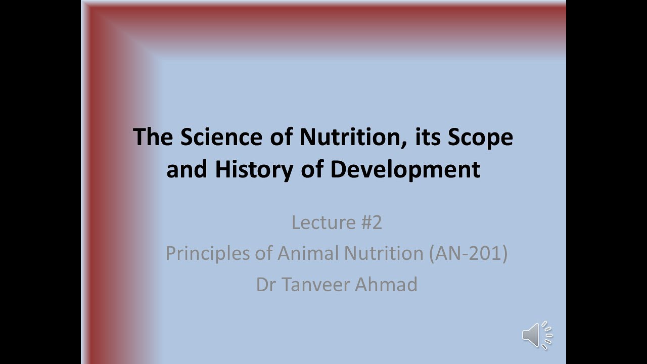 Lecture # 2 -The Science of Nutrition and its Scope. Eras of Development of Science of Nutrition