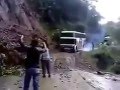 Live Video - A Big Bus fallen into the deep from the ...