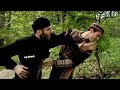 niko abazadze, master of khridoli georgian martial arts, giving lessons in khridoli 