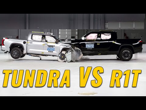 2025 Toyota Tundra ???? 2025 Rivian R1T – Crash Test Comparison!