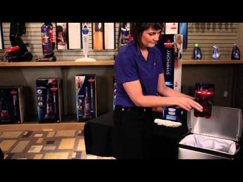 Emptying Dirt Tank: Symphony Vacuum and Steam Mop 1132