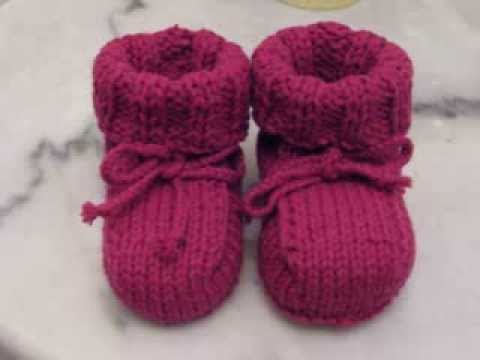 how to easy knit baby booties