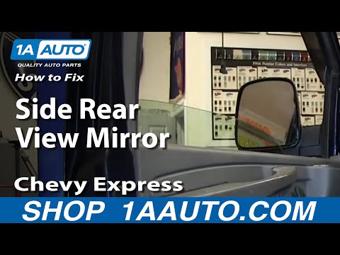 How To Install Fix Broken Side Rear View Mirror Chevy Express GMC Savana