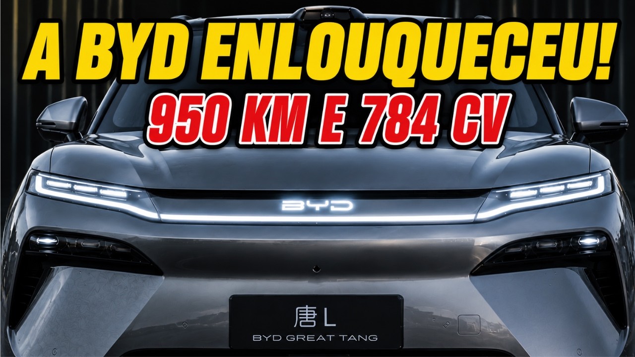 BYD CHOCA O MERCADO! Novo Great Tang Tem 950 KM e Recarga em 9 Minutos!