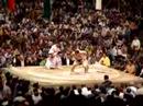 Sumo match ends in ball grapping throwdown Sumo match ends in ball grapping throwdown
