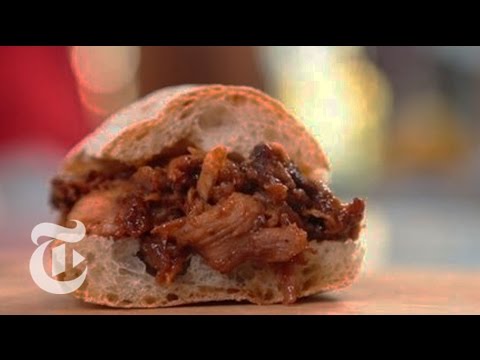 views - Melissa Clark demonstrates a way to make tender pulled pork slathered in a tangy barbecue sauce for a smaller crowd. Read the story here: http://nyti.ms/17ZS...