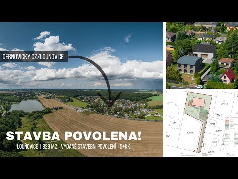 Video Prodej pozemku s projektem a stavebním povolením | Louňovice