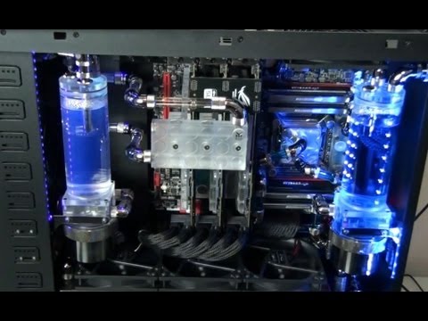 computers - I start this video by filling the second loop. I also install the lighting, finish the wiring, boot the system for the first time, continue work on the reinf...