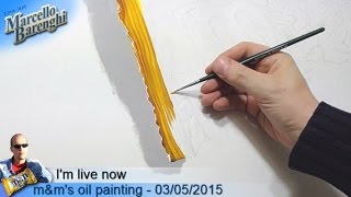 m&m's oil painting - 03/05/2015 LIVE Art - 2nd day