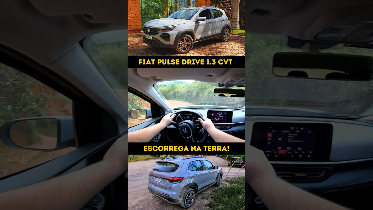 Fiat Pulse Drive escorrega muito na terra com cascalho!!! #fiatpulse