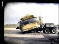 Truck vs bus crash test