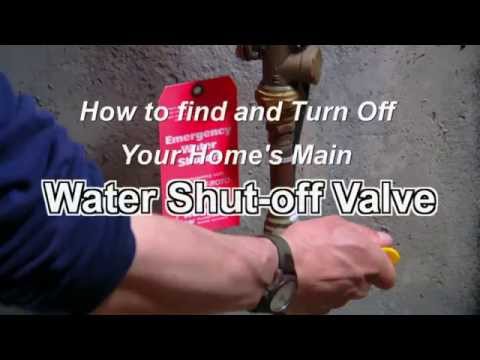 how to locate water shut off valve