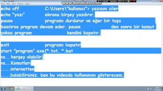 Bat Dosyası Nasıl Kullanılır?