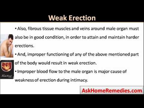 how to cure weak erection