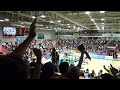 UMBA der Walter Tigers Fans nach dem Derbysieg gegen Ulm