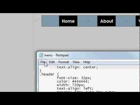 EdzJohnson - In this, the fourth CSS website design tutorial, I will show you how to create a professional website menu bar with a header. There are annotations to my old...