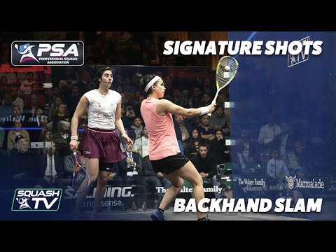 Squash: Signature Shots - Nour El Tayeb - Backhand Slam