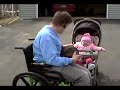 Dad in wheelchair and daughter playing basketball (6) Dad in wheelchair and daughter playing basketball (6)