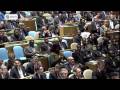 us president barack obama, china's president hu jin tao, rwanda's paul kagame and former us vice president al gore were among the world leaders who met in new york on tuesday to reinvigorate the political process that is to lead to a new global deal on cutting carbon emissions at the cop15 meeting in copenhagen in december. footage supplied by the un audiovisual services.